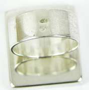 Sterling Multi-Colored Checkerboard Amber Ring, 6.5