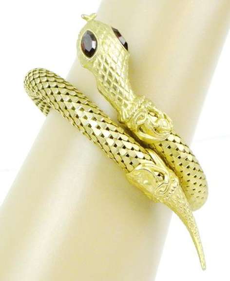 Fabulous Vintage Coiled Snake Wrap-Around Bracelet