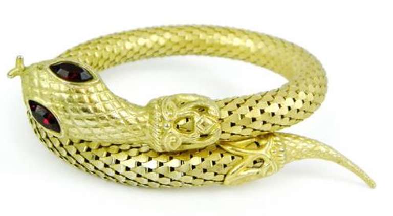 Fabulous Vintage Coiled Snake Wrap-Around Bracelet