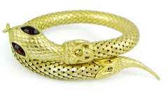 Fabulous Vintage Coiled Snake Wrap-Around Bracelet