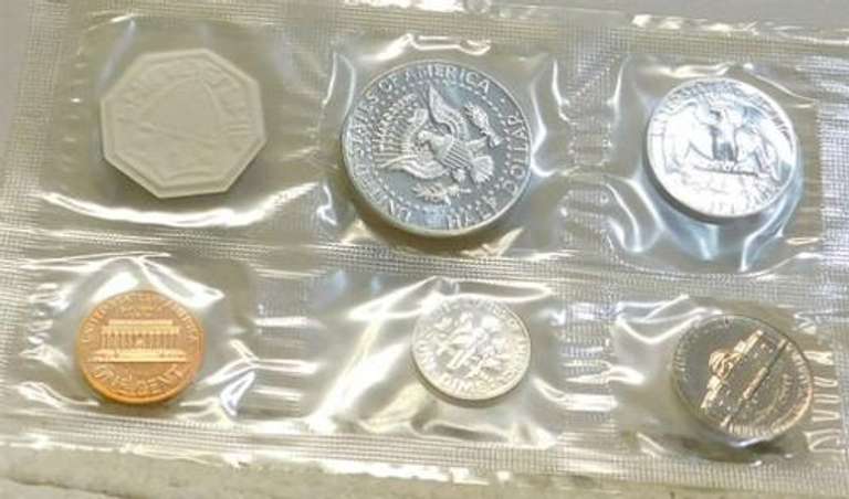 1964 Silver PROOF Set,  w/90% Kennedy Hf Dol