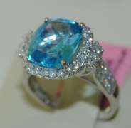 Icy Blue Topaz and Diamond Cocktail Ring