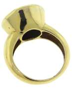 18kt Silver Ancient Bezel Set Coin Ring