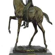 Old West Indians Bronze Sculpture