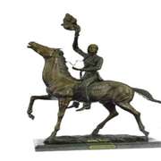 Old West Indians Bronze Sculpture