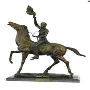 Old West Indians Bronze Sculpture