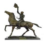 Old West Indians Bronze Sculpture