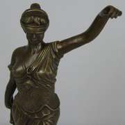 Blind Justice Lady Bronze Sculpture on Marble Statue