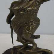 Blind Justice Lady Bronze Sculpture on Marble Statue