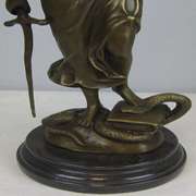 Blind Justice Lady Bronze Sculpture on Marble Statue