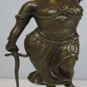 Blind Justice Lady Bronze Sculpture on Marble Statue