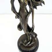 Dragon Lady Candle Holder Bronze Sculpture