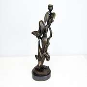 Dragon Lady Candle Holder Bronze Sculpture