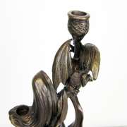 Dragon Lady Candle Holder Bronze Sculpture