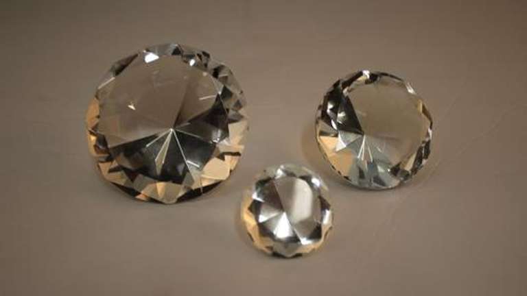 Clear Crystal Trio Diamonts - Set of 3