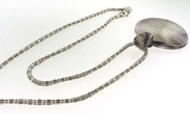 Sterling Silver Silpada Disc Necklace