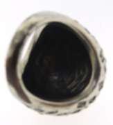 Stainless Fossil Dome Swarovski Crystal Ring