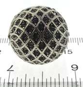 Stainless Fossil Dome Swarovski Crystal Ring