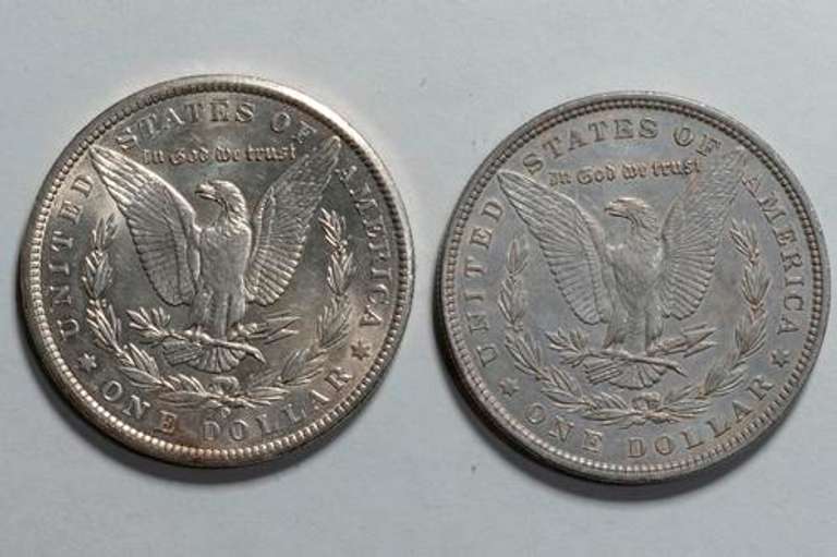 1880 Toned An 1900 O BU Morgan Dollars
