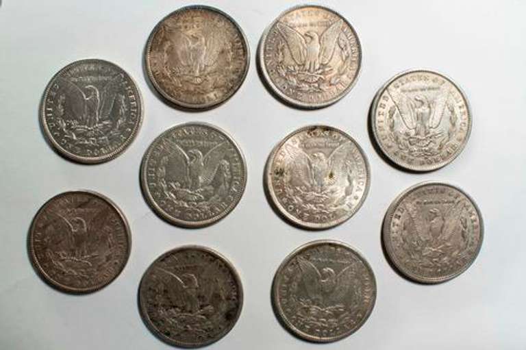10 Mostly Different  Morgan Dollars