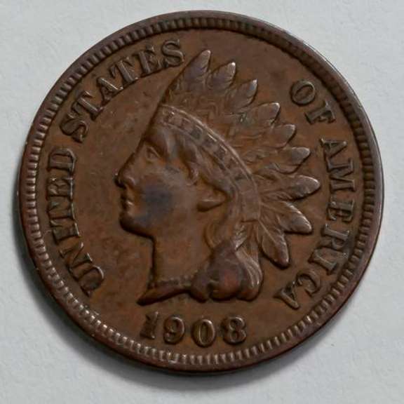 1908 S Semi Key Indian Head Cent