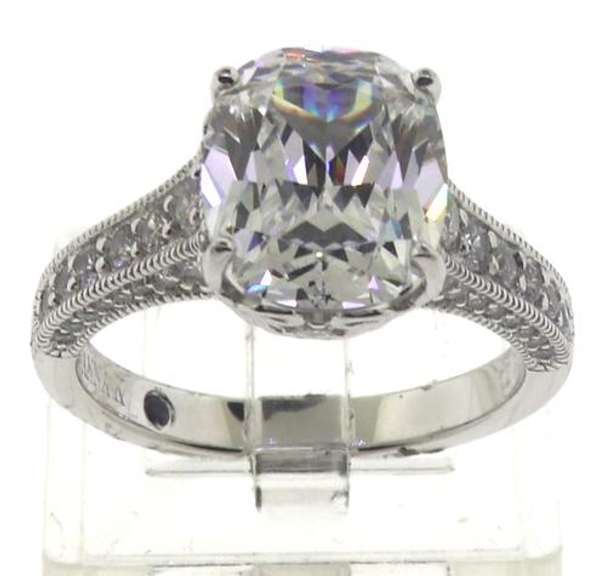 Sterling Silver Cushion Cut CZ Ring