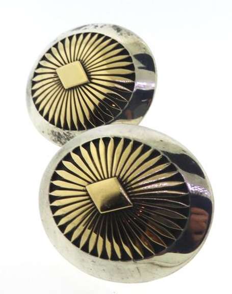 Howard Nelson Signed Oval Southwestern Earrings