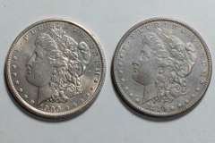 1880 Toned An 1900 O BU Morgan Dollars