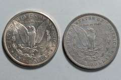1880 Toned An 1900 O BU Morgan Dollars
