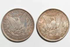 2 1886 Uncirculated Morgan Dollars