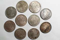 10 Mostly Different  Morgan Dollars