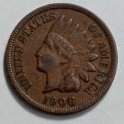 1908 S Semi Key Indian Head Cent