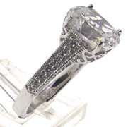 Sterling Silver Cushion Cut CZ Ring