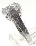 Sterling Silver Cushion Cut CZ Ring