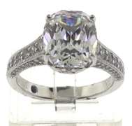 Sterling Silver Cushion Cut CZ Ring