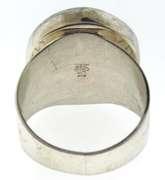 Large Round Turquoise Sterling Silver Ring