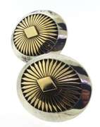 Howard Nelson Signed Oval Southwestern Earrings