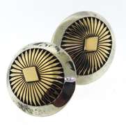 Howard Nelson Signed Oval Southwestern Earrings