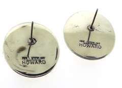 Howard Nelson Signed Oval Southwestern Earrings