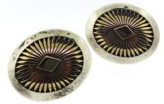 Howard Nelson Signed Oval Southwestern Earrings