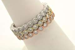 LADIES 14 KT TRI COLOR 3 DIAMOND RING SET
