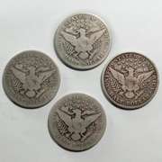 1904 S 1908 O 1910 S And 1912 S Barber Halves