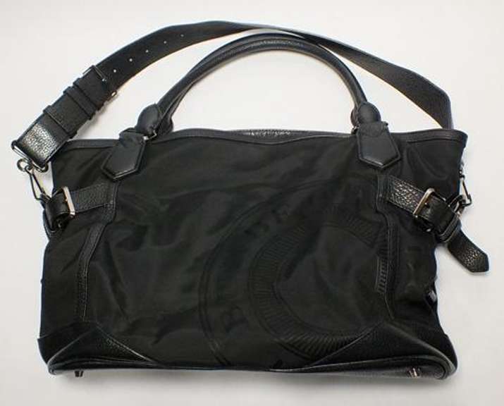 Burberry canvas black leather purse