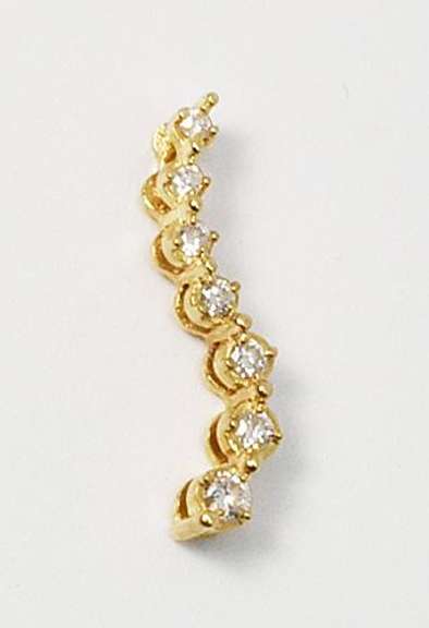 Cute Seven Diamond Pendant in 10K