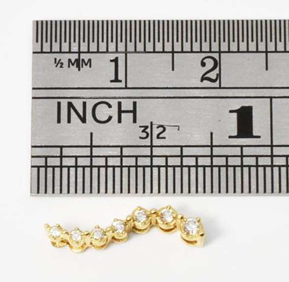 Cute Seven Diamond Pendant in 10K