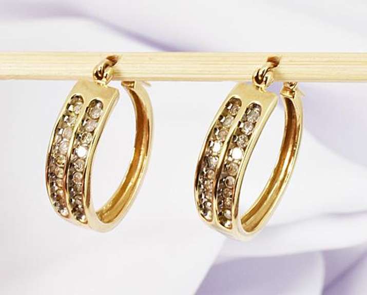 Classy Channel Set Diamond Earrings in 10K