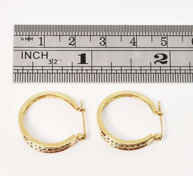 Classy Channel Set Diamond Earrings in 10K