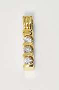 Tasteful Three Diamond Pendant in 14K