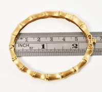 Striking Bamboo Bangle in 14K Yellow Gold