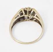 Modern Multi-Diamond Ring in 10K White Gold